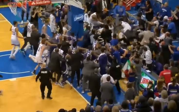 Ξύλο με μπουνιές, κλωτσιές και&#8230; καρέκλες σε αγώνα του κολεγιακού πρωταθλήματος