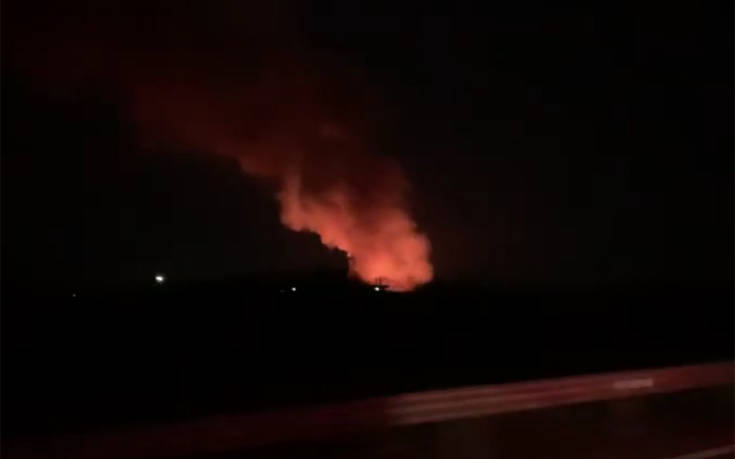 Κόρινθος: Φωτιά σε εργοστάσιο ανακύκλωσης
