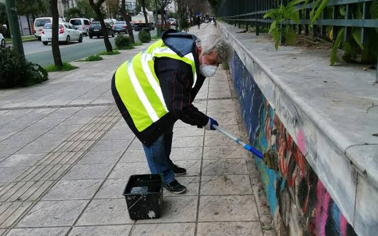 Μεγάλη αντιγκράφιτι επιχείρηση από το δήμο Αθηναίων στο Πεδίον του Άρεως