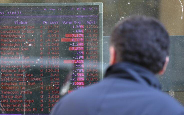 Ο κορονοϊός «χτύπησε» και το χρηματιστήριο του Μιλάνου, βουτιά των μετοχών 4%