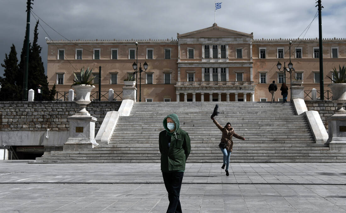 Η ερημιά της Αθήνας στην εποχή του κορονοϊού