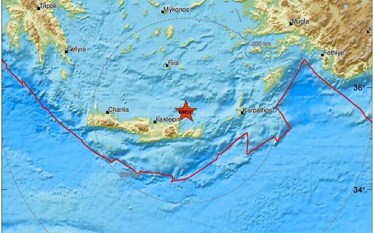 Σεισμός τώρα στην Κρήτη