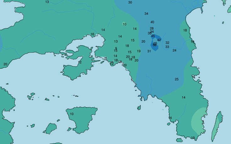Καιρός: Οι βροχές στην Αθήνα και στην Κρήτη σε χάρτες