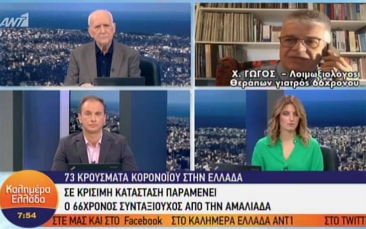 Κορονοϊός: Σε βαριά και κρίσιμη κατάσταση ο 66χρονος