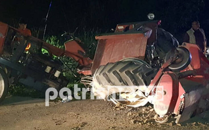 Πύργος: Τρακτέρ κόπηκε στη μέση μετά από σύγκρουση με αγροτικό