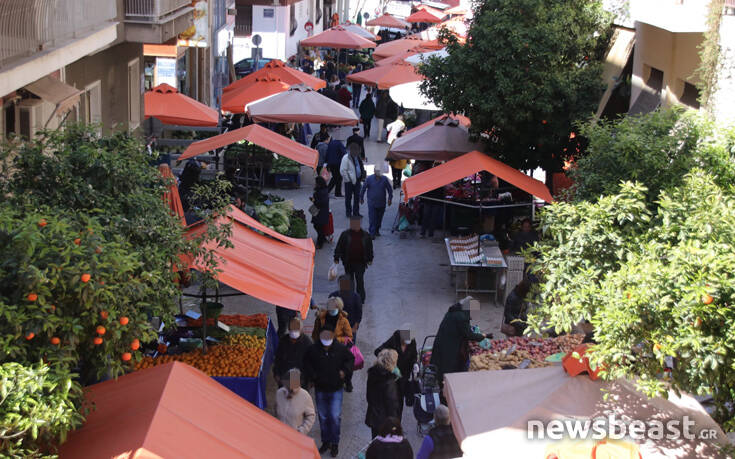 Αυτή είναι η σημερινή εικόνα από λαϊκή αγορά στα Κάτω Πατήσια