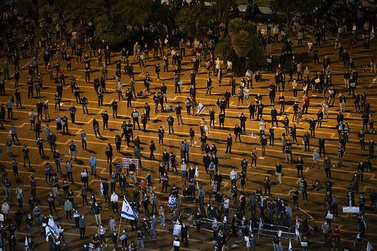 Ισραήλ – Κορονοϊός: Διαδήλωση με ευλαβική τήρηση των αποστάσεων κατά Νετανιάχου