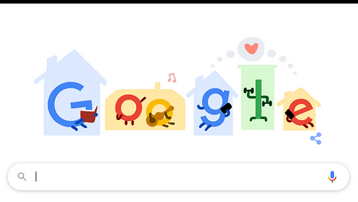 Google Doodle – Κορoνοϊός: Μείνετε σπίτι, σώστε ζωές
