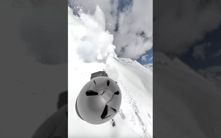 Τρομακτικό βίντεο: Χιονοστιβάδα καταδιώκει και καταπλακώνει σκιέρ