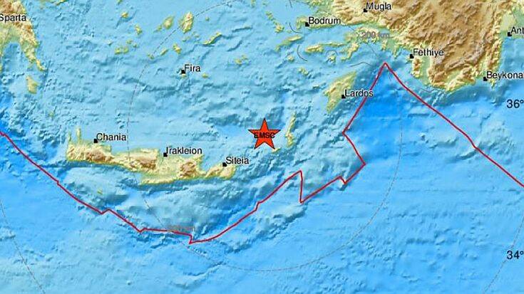 Σεισμός έγινε αισθητός στην Κρήτη