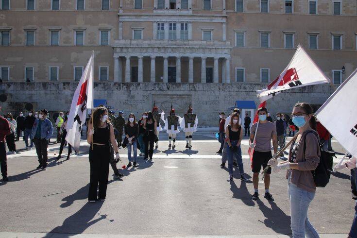 Με υποδειγματική τήρηση των μέτρων για τον κορονοϊό η συγκέντρωση του ΠΑΜΕ για την Πρωτομαγιά