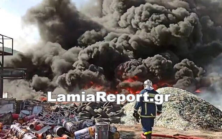 Οι πρώτες εικόνες από τη μεγάλη φωτιά στην Αυλίδα – Μαύροι πυκνοί καπνοί παντού