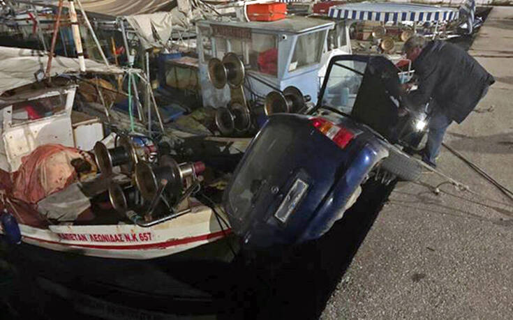 Καβάλα: Πτώση αυτοκινήτου στη θάλασσα &#8211; Σταμάτησε πάνω σε καΐκι