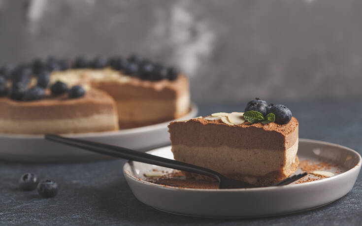 Cheesecake με σοκολάτα και φυστικοβούτυρο