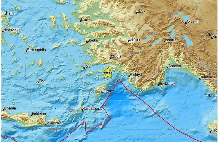 Ισχυρός σεισμός ανοικτά της Ρόδου