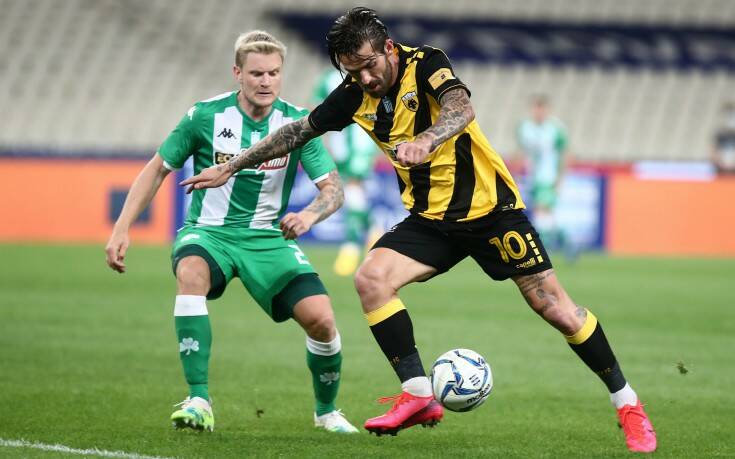 ΑΕΚ &#8211; Παναθηναϊκός: 1-1 στο 76&#8242; ο Λιβάια