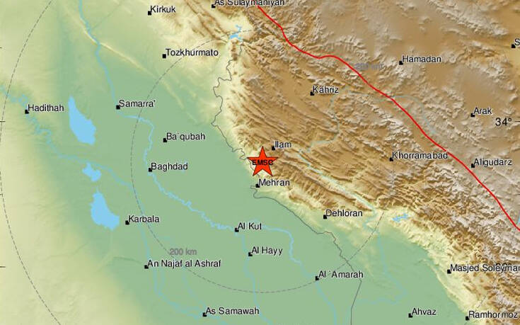 Σεισμός στα σύνορα Ιράκ &#8211; Ιράν