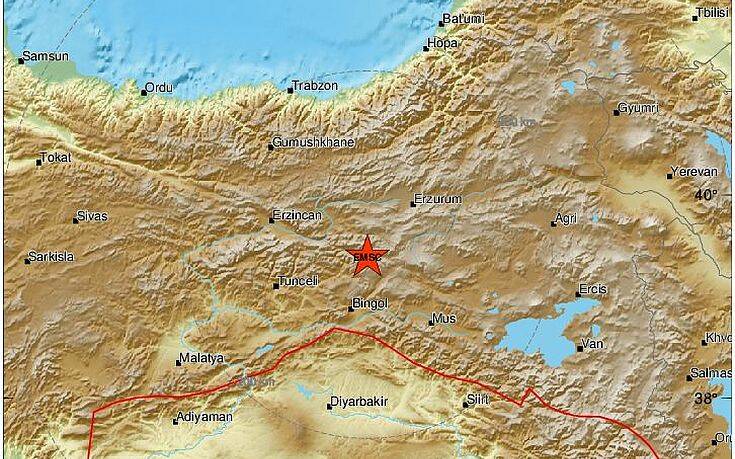 Ισχυρή σεισμική δόνηση στη Ανατολική Τουρκία