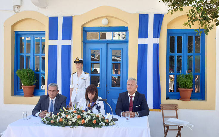 Εντυπωσιασμένη από τη μυθική γοητεία των Λειψών, η Πρόεδρος της Ελληνικής Δημοκρατίας