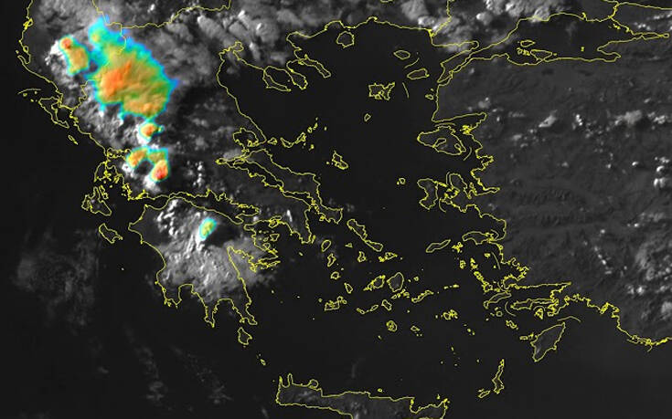 Οι καταιγίδες της Δυτικής Ελλάδας και της Πελοποννήσου όπως φαίνονται από το Διάστημα