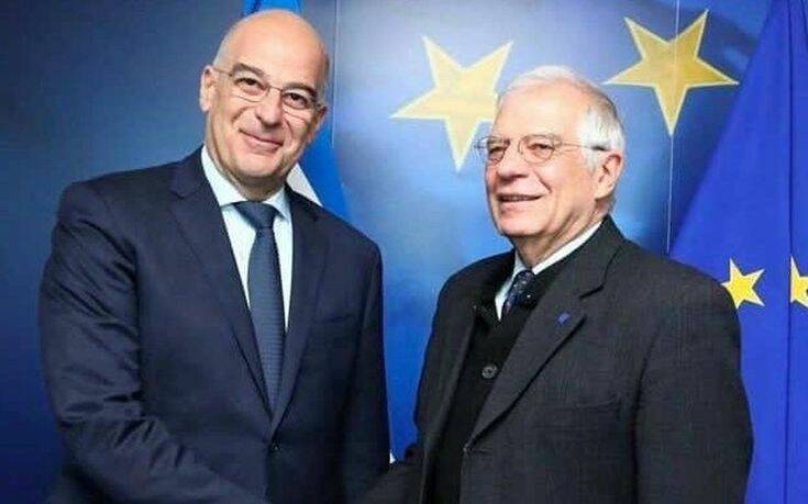 Στο επίκεντρο οι εξελίξεις στην Ανατολική Μεσόγειο στην επικοινωνία Δένδια – Μπορέλ