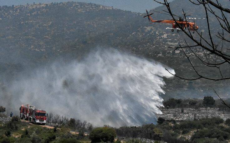 Υπό μερικό έλεγχο τέθηκε η φωτιά στην Επίδαυρο