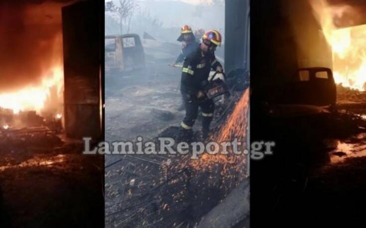 Ολονύχτια μάχη με τις φλόγες στη δυτική Φθιώτιδα &#8211; Κινδύνευσαν πυροσβέστες