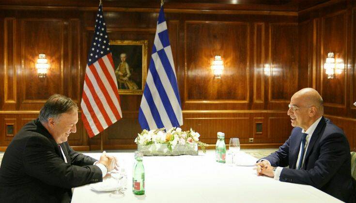 Συνάντηση Δένδια – Πομπέο για την τουρκική παραβατικότητα στην ανατολική Μεσόγειο: «Να μην υπάρξει σύγκρουση»