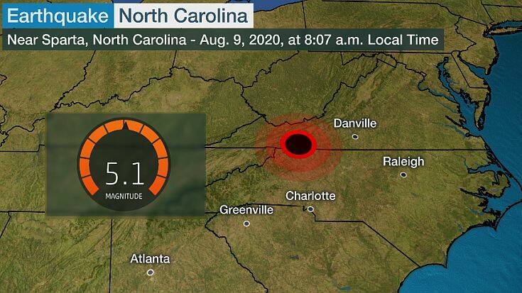 Σεισμός στη Βόρεια Καρολίνα: Ο ισχυρότερος των τελευταίων 104 ετών στην περιοχή