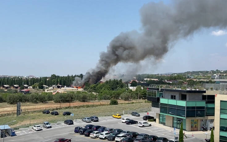 Κατασβέστηκε η φωτιά στην Αμερικανική Γεωργική Σχολή της Θεσσαλονίκης