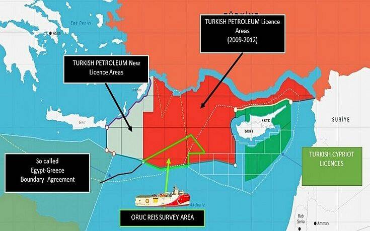 Νέος τουρκικός χάρτης του Oruc Reis &#8211; Προαναγγέλλει έρευνες δίπλα από την Κάρπαθο