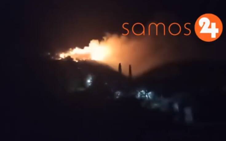 Φωτιά τώρα κοντά στο κέντρο υποδοχής προσφύγων στη Σάμο
