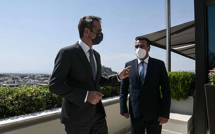 Γεύμα εργασίας Μητσοτάκη – Ζάεφ: Οι σχέσεις Ελλάδας – Βόρειας Μακεδονίας στο επίκεντρο