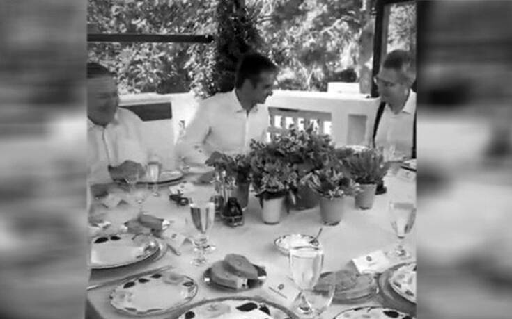 Γεύμα εργασίας του Κυριάκου Μητσοτάκη με τον Μάικ Πομπέο στο πατρικό του πρωθυπουργού