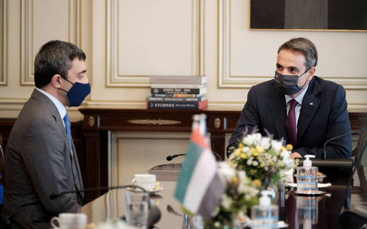 Συνάντηση Μητσοτάκη με τον Υπουργό Εξωτερικών των Ηνωμένων Αραβικών Εμιράτων