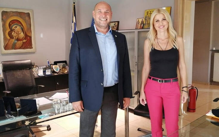 Συνάντηση της Έλενας Ράπτη με τον Πρόεδρο του ΕΚΑΒ Νίκο Παπαευσταθίου