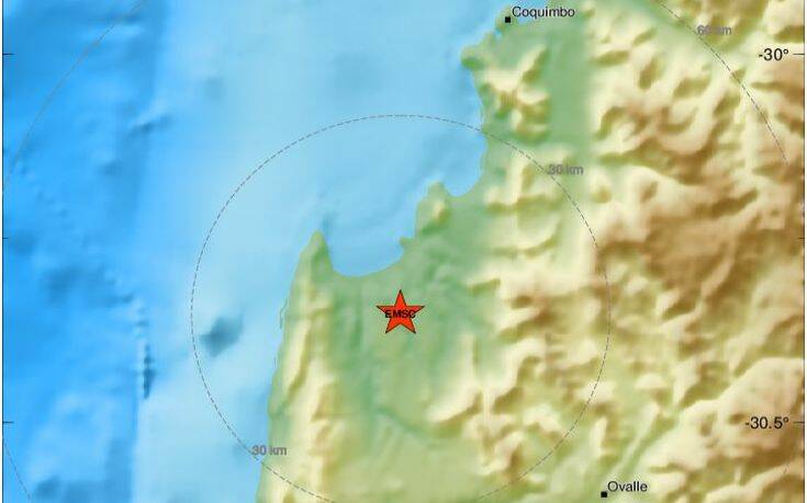 Ισχυρός σεισμός λίγο μετά τις 04:00 στη Χιλή