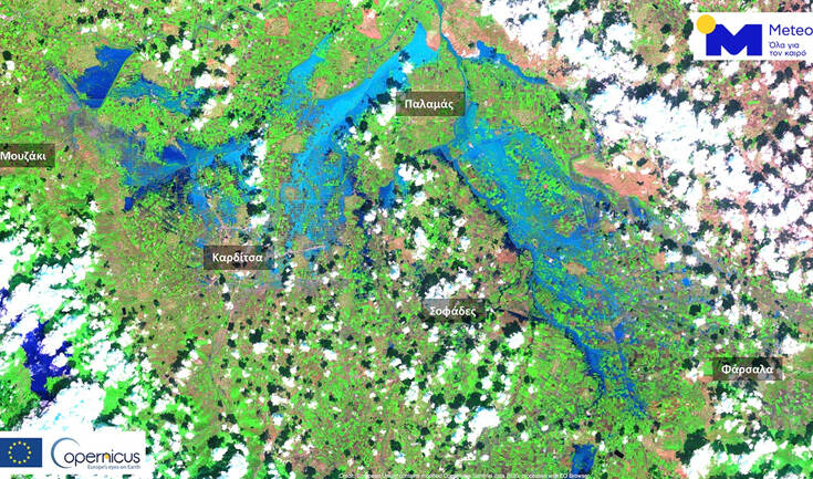 Κακοκαιρία Ιανός: Πάνω από 210.000 στρέμματα κάτω από το νερό στον θεσσαλικό κάμπο