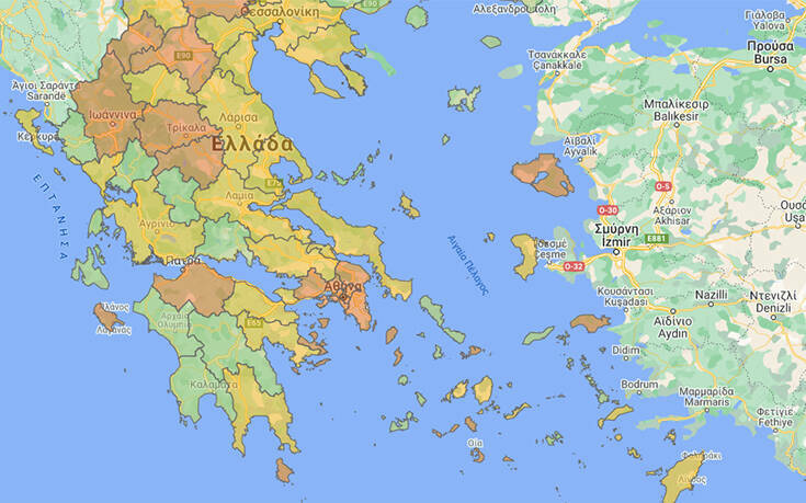 Οι περιοχές που εντοπίστηκαν τα 408 νέα κρούσματα – Τα 170 είναι στην Αττική