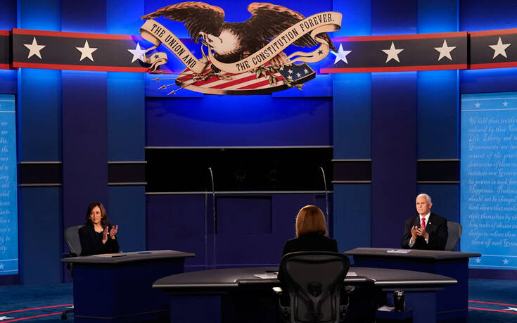 Πιο πολιτισμένο το debate Πενς &#8211; Χαρις: Κοπλιμέντα αλλά και εντάσεις ανάμεσα στους υποψηφίους αντιπροέδρους