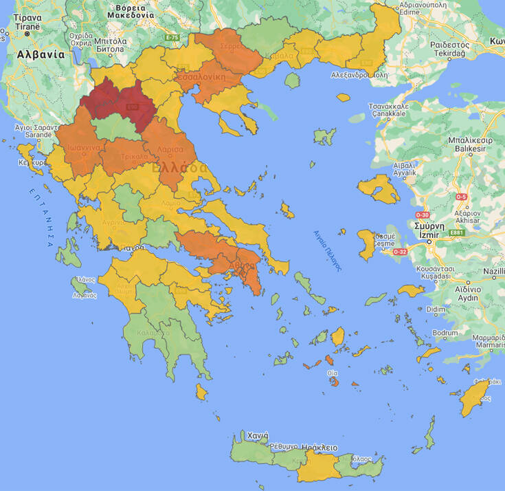 Eordaialive.com - Τα Νέα της Πτολεμαΐδας, Εορδαίας, Κοζάνης Κορονοϊός στην Ελλάδα: Έτσι διαμορφώνεται από σήμερα ο Χάρτης Υγειονομικής Ασφάλειας