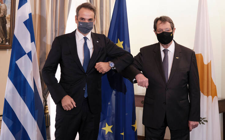 Μητσοτάκης – Αναστασιάδης: Η παραβατική συμπεριφορά της Τουρκίας θίγει και τα συμφέροντα της Ε.Ε.