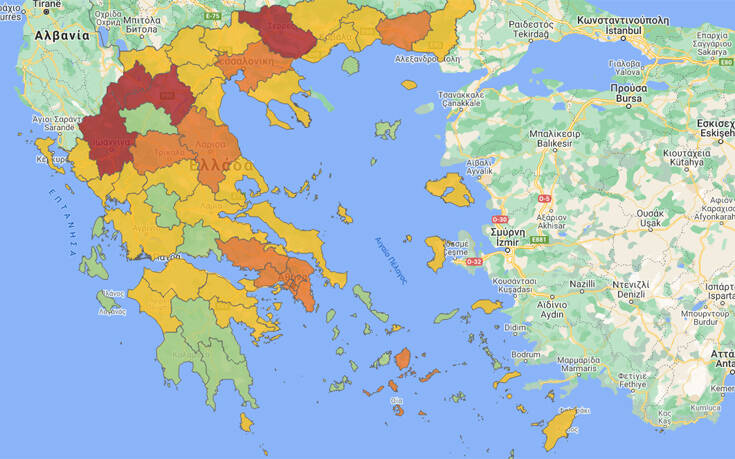 Οι νέες αλλαγές στον χάρτη υγειονομικής ασφάλειας στην Ελλάδα &#8211; Σε lockdown Ιωάννινα και Σέρρες