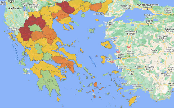 Οι νέες αλλαγές στον χάρτη υγειονομικής ασφάλειας στην Ελλάδα – Σε lockdown Ιωάννινα και Σέρρες