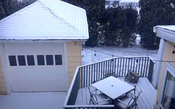 Η επέλαση του χιονιά μέσα σε 53 δευτερόλεπτα