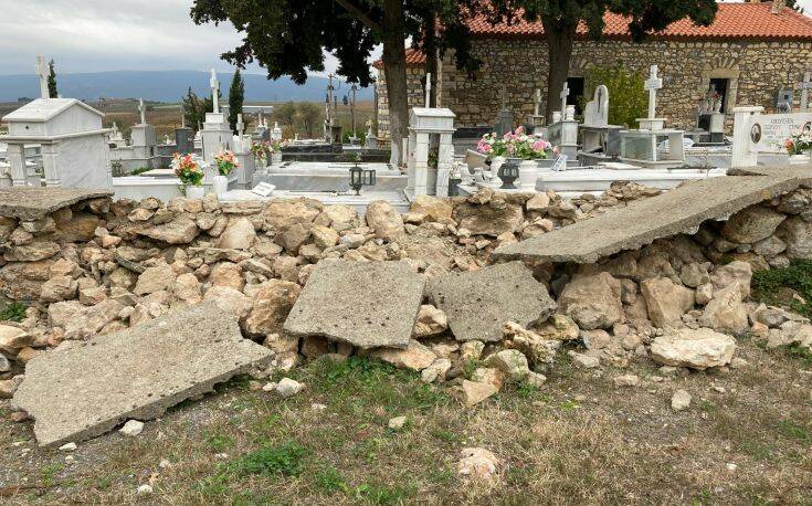 Ζημιές σε νεκροταφείο προκάλεσε ο σεισμός των 4,5 Ρίχτερ στη Θήβα