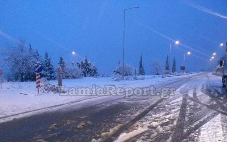 Καικαιρία Λέανδρος: Φωτογραφίες από το πέρασμα του χιονιά από τη Στερεά