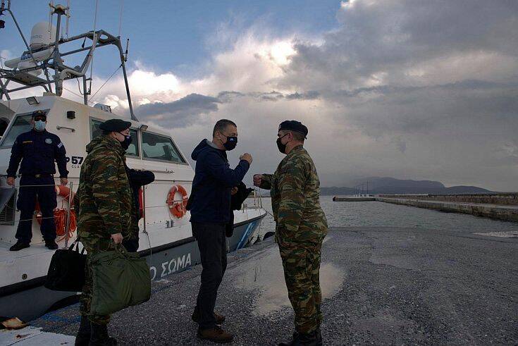 Στο Φαρμακονήσι και στους Λειψούς ο υφυπουργός Άμυνας Αλκιβιάδης Στεφανής