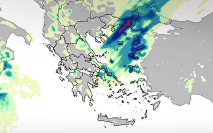 Συνεχίζεται η κακοκαιρία &#8211; Δείτε χάρτες με την εξέλιξη του φαινομένου