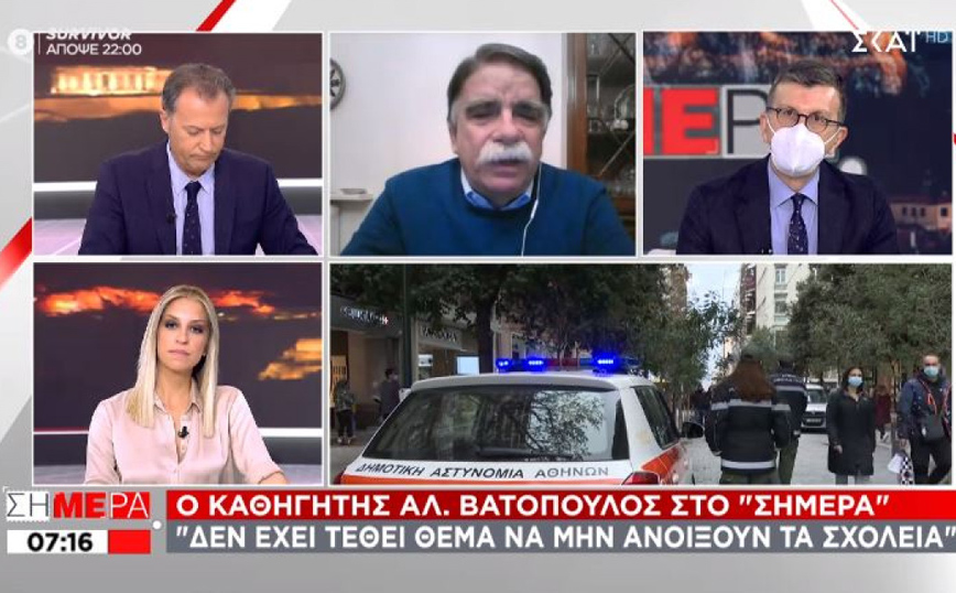 Βατόπουλος: Εξαιρετικά πιθανό να επικρατήσει η μετάλλαξη &#8211; Δεν αποκλείω τρίτο lockdown